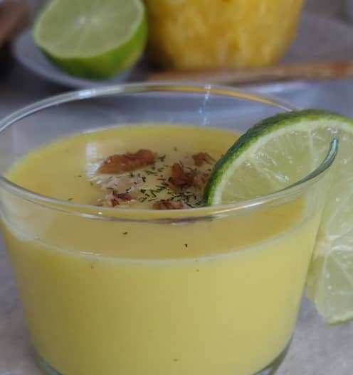 Gazpacho de piña y pepino