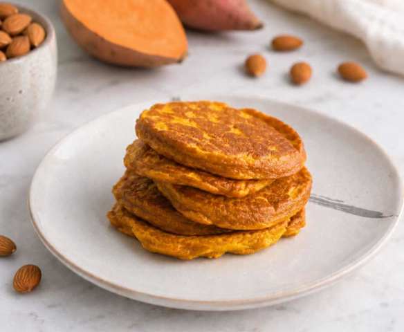 Panquecas de Batata-doce e Amêndoa