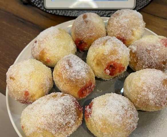 Mixing It Reals Jam Ball Donuts  (Variation of Just like the market ones!)