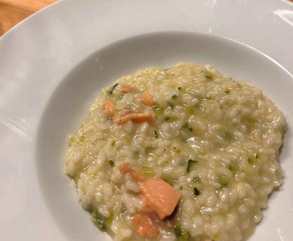 Risotto courgette et saumon fumé