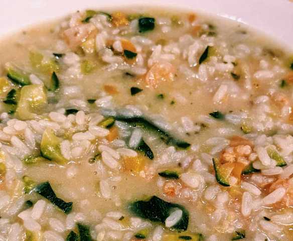 Risotto zucchine e gamberi