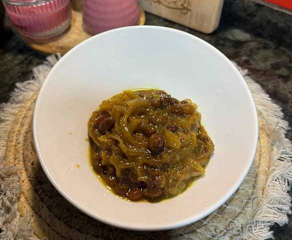 Cebolla caramelizada con pasas (estilo marroquí) @imanjbilou