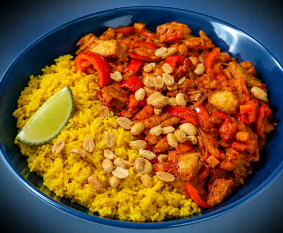 Nasi Goreng mit veganen Filetstücken (HelloFresh #64)