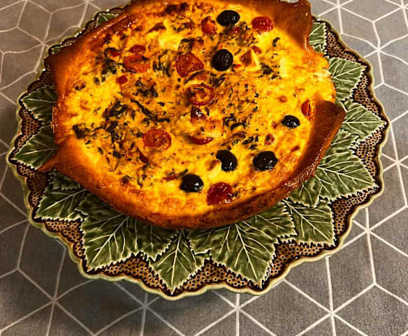 Quiche de frango, tomate e espinafre do Chef Miranda