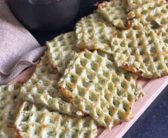 Gaufres légères courgettes emmental