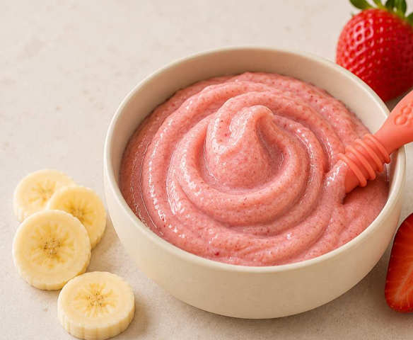 Gelado de Morango e Banana