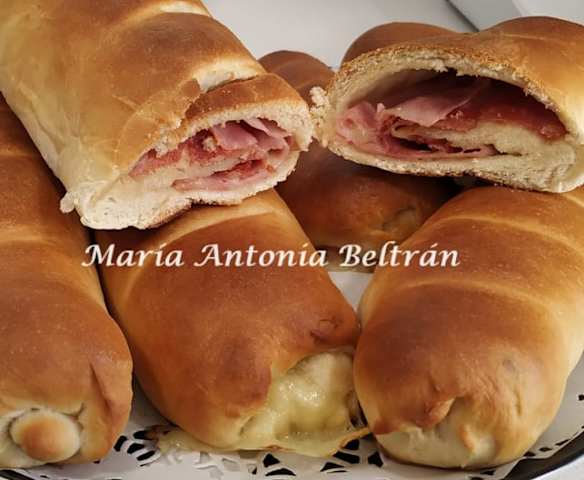 PAN RELLENO DE JAMON Y QUESO