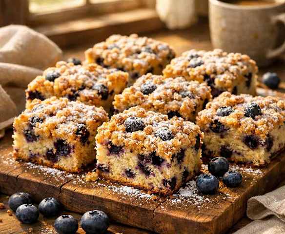 Sourdough Blueberry Crumb Cake