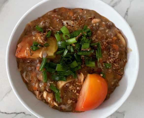 Salmon Red Rice Porridge