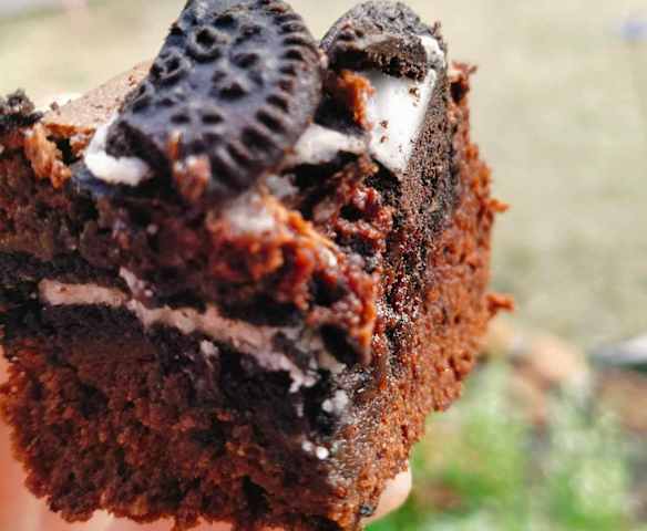 oreo stuffed brownie