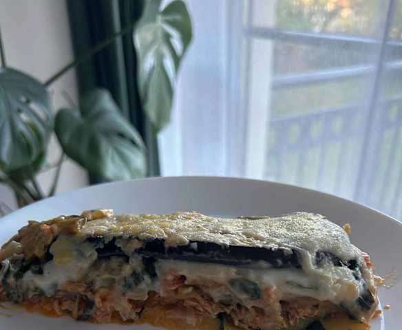 Lasagne z kurczakiem i szpinakiem