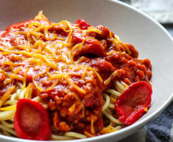 Filipino Style Spaghetti (Sweet)