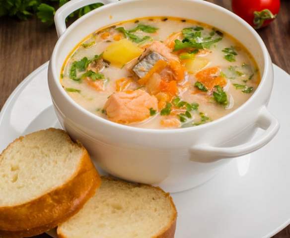 Финский рыбный суп со сливками