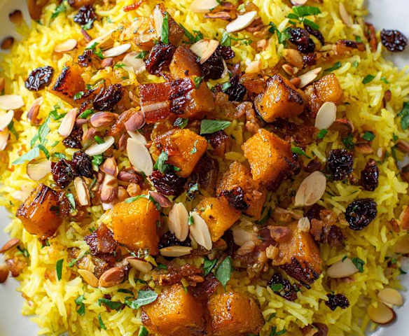 Bec's Table: Roast Pumpkin and flavoured Basmati Rice