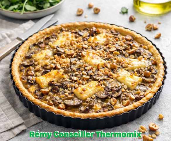 Tarte Champignons, Comté & Noisettes