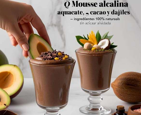 🟢 MOUSSE ALCALINA DE CACAO & AGUACATE
✨ Adaptación FODMAP, embarazo/lactancia, antinflamatoria y KETO