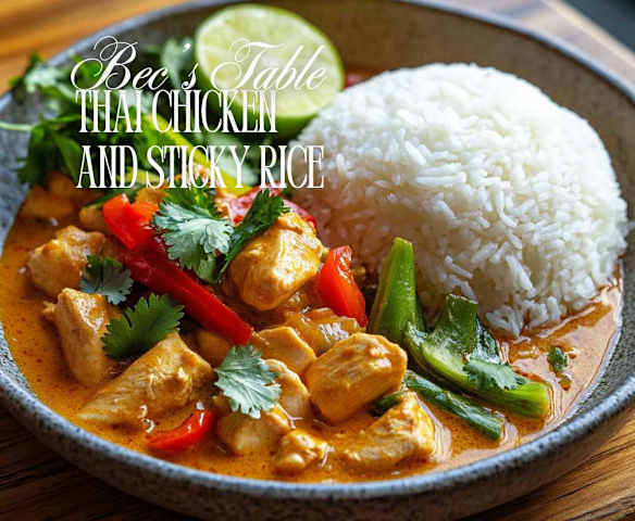 Bec's Varoma Sticky Rice and Thai Chicken Curry