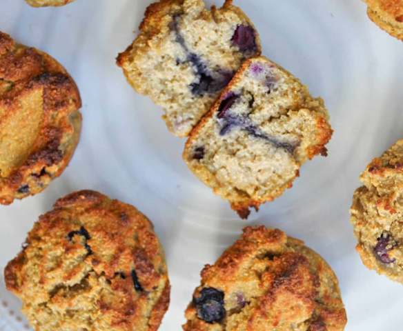 Higher Protein Berry Muffins