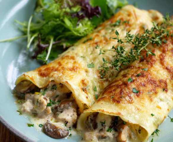 Bec's Table: Chicken and Mushroom Pie or savoury pancake filling