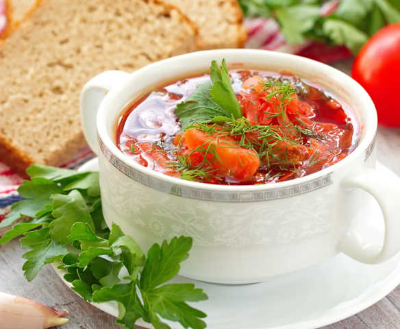 Постный борщ