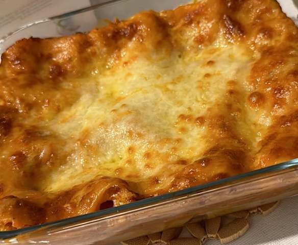 Lasagne mit Kochschinken, Zucchini & Pilzen