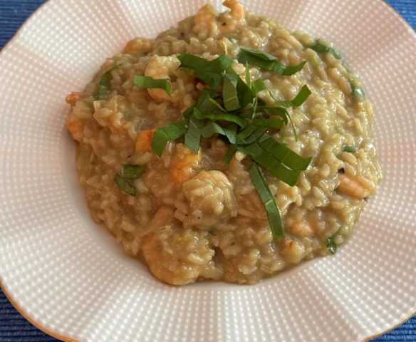 Rizoto s krevetami a šafránem