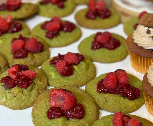 Cookies pistache et framboise au thermomix