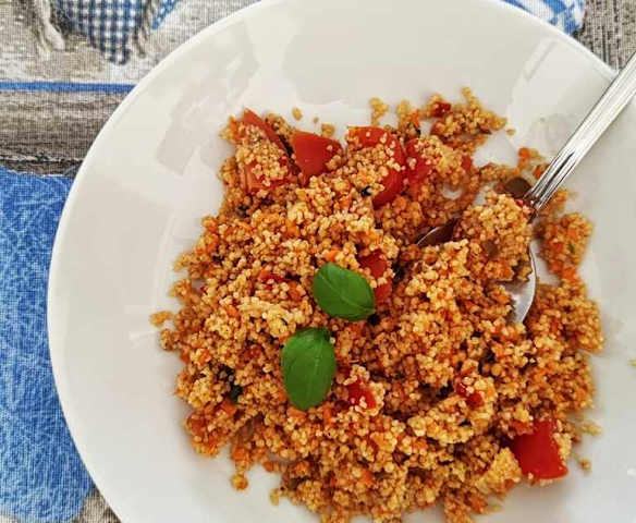 Cous cous veloce con verdure crude