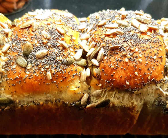 Pains de mie aux blancs d'oeuf et graines