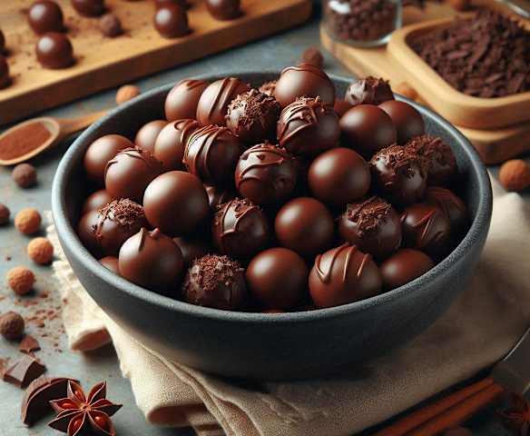 Kuličky z arašídového másla máčené v čokoládě